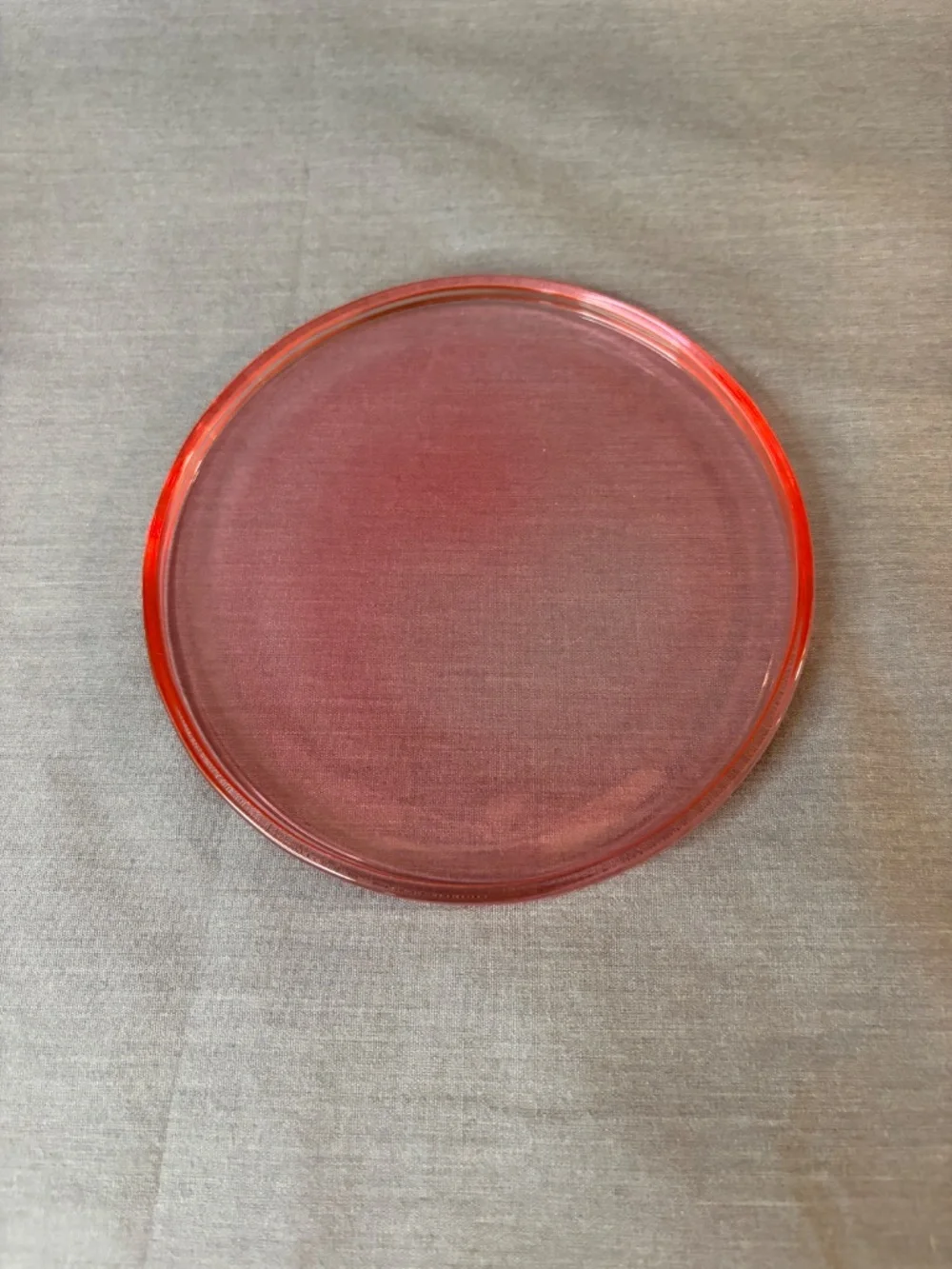 Pink Glass Bowl w/Lid Yellow Base Target Bullseye Acai Cereal Ice Cream Cheese